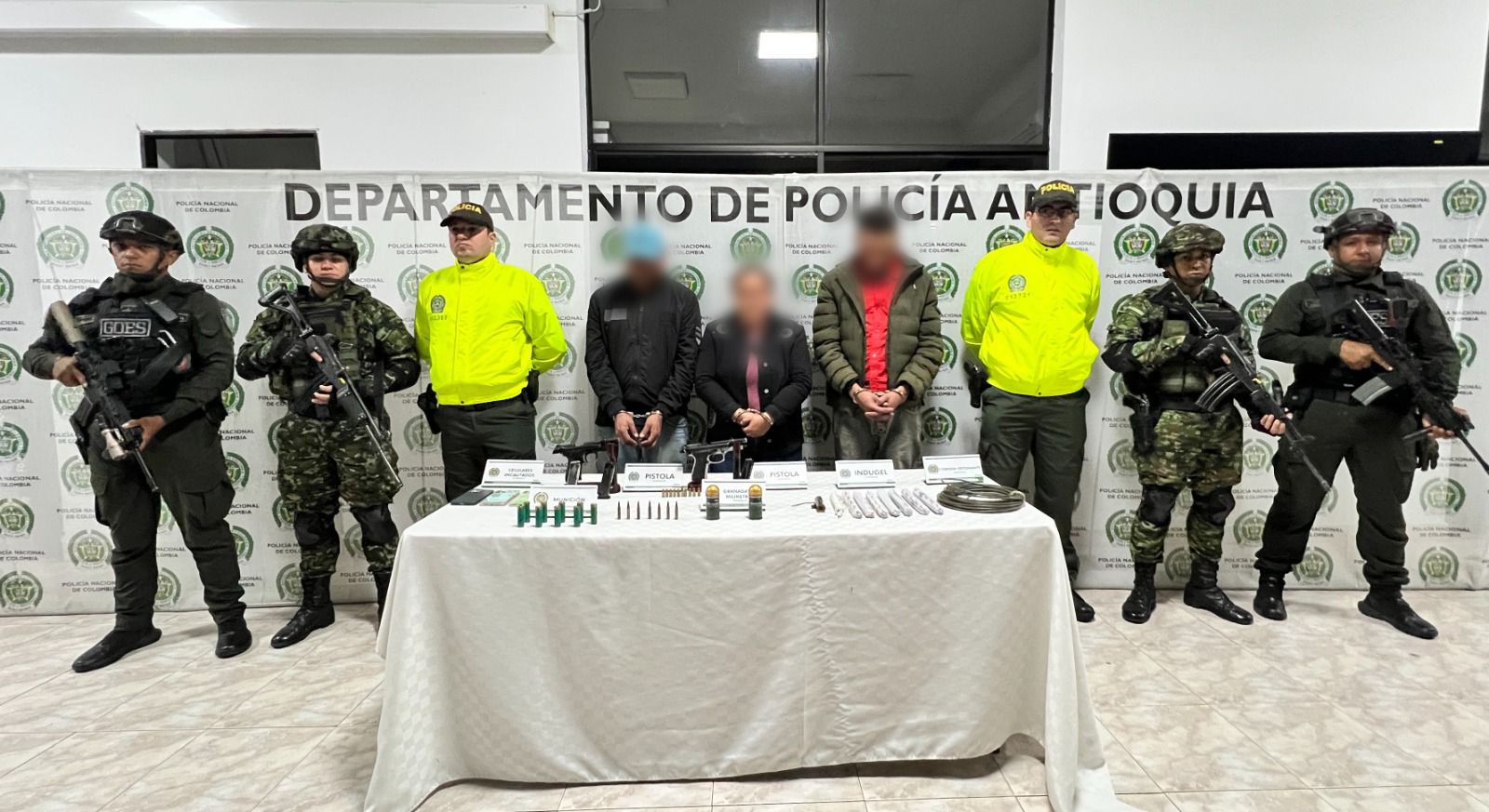 Caen delincuentes del Clan del Golfo que serían responsables de los ataques contra la Fuerza Pública en Antioquia