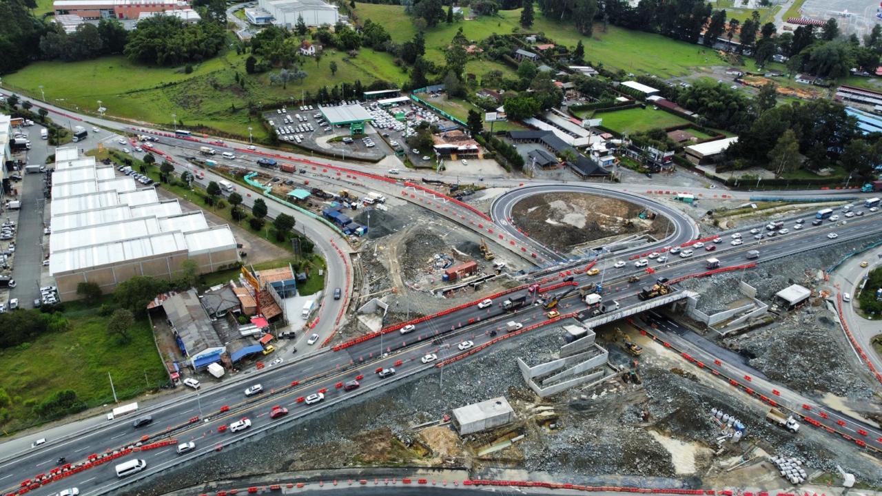 Se habilita la conexión directa de Rionegro con el Túnel de Oriente y Guarne en las obras del Intercambio Vial Aeropuerto José María Córdova