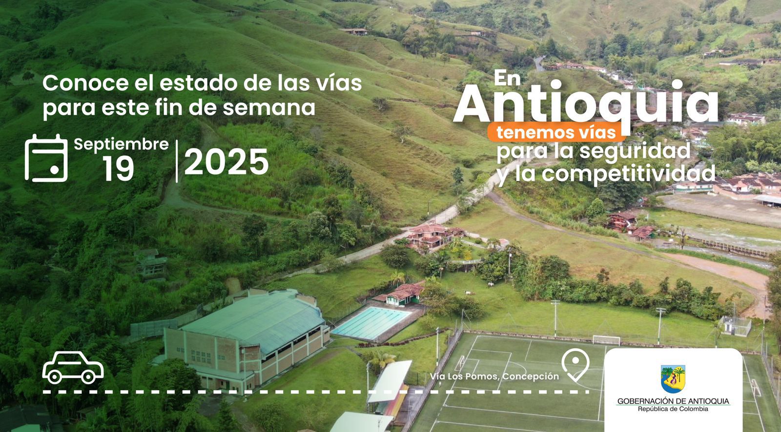 Estado de las vías en Antioquia para este fin de semana  