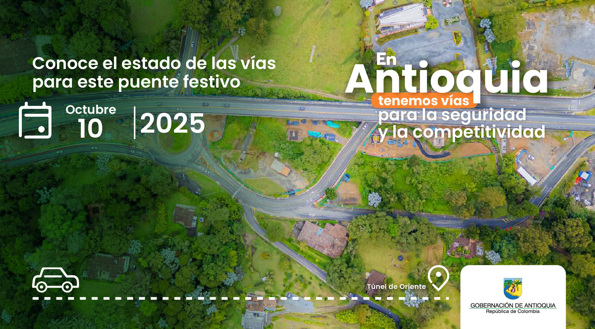 Estado de las vías en Antioquia para este fin de semana 