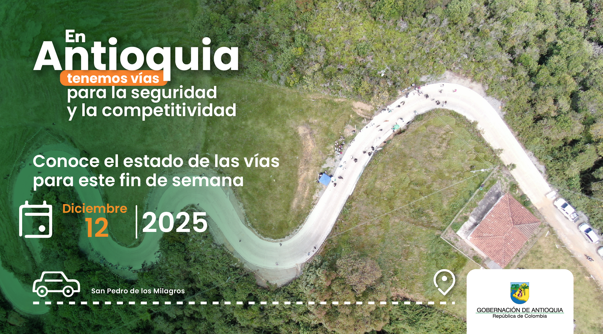 Estado de las vías en Antioquia para este fin de semana 