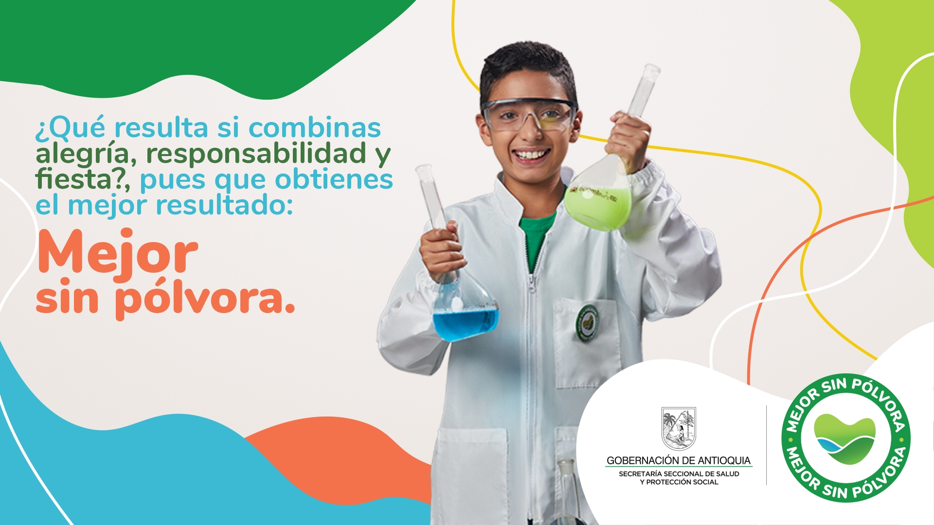 La Gobernación de Antioquia y la Secretaría de Salud lanzan la campaña Mejor sin pólvora