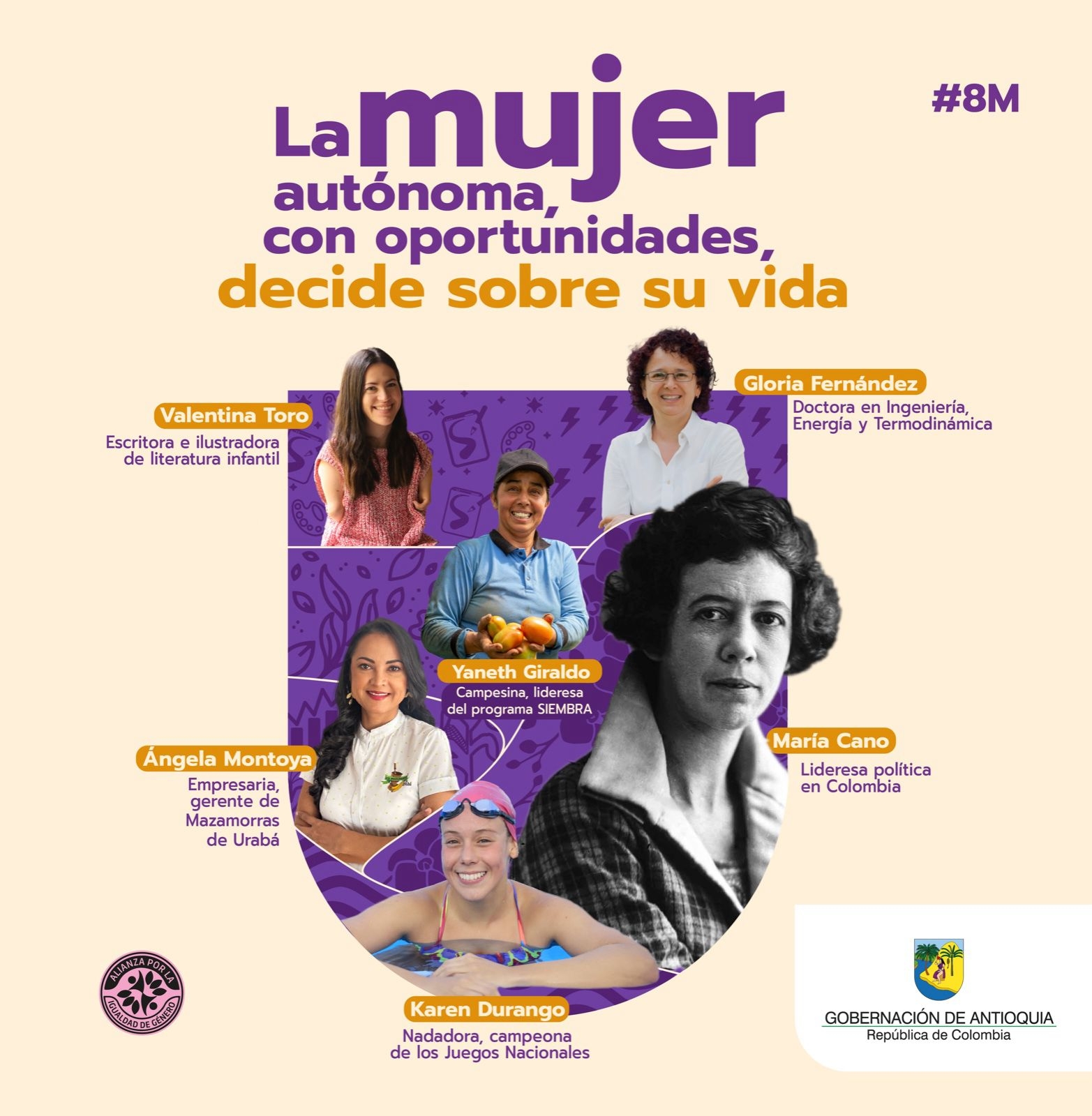 Este 8M, la Gobernación de Antioquia reafirma el compromiso de promover acciones por la autonomía económica de las mujeres