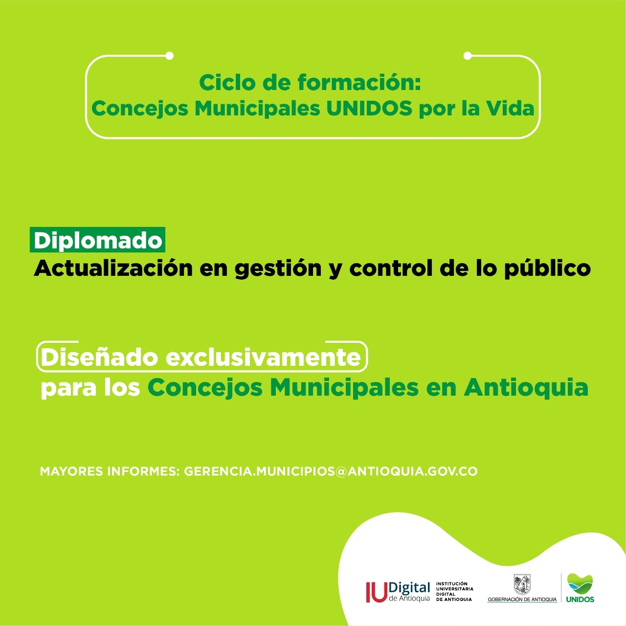 La Gobernación de Antioquia lanza ciclo de formación dirigido a los Concejos Municipales del departamento