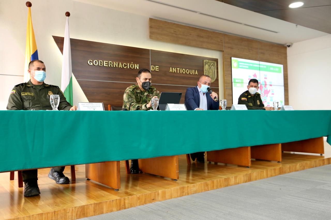 Al mes de mayo Antioquia registra un incremento del 10% en homicidios con respecto a 2020