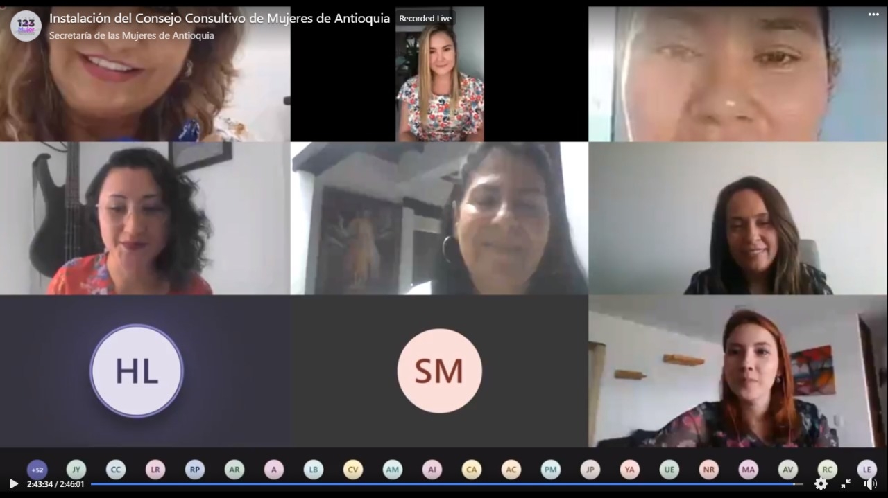 Después de 10 años se instala de nuevo el Consejo Consultivo de Mujeres de Antioquia