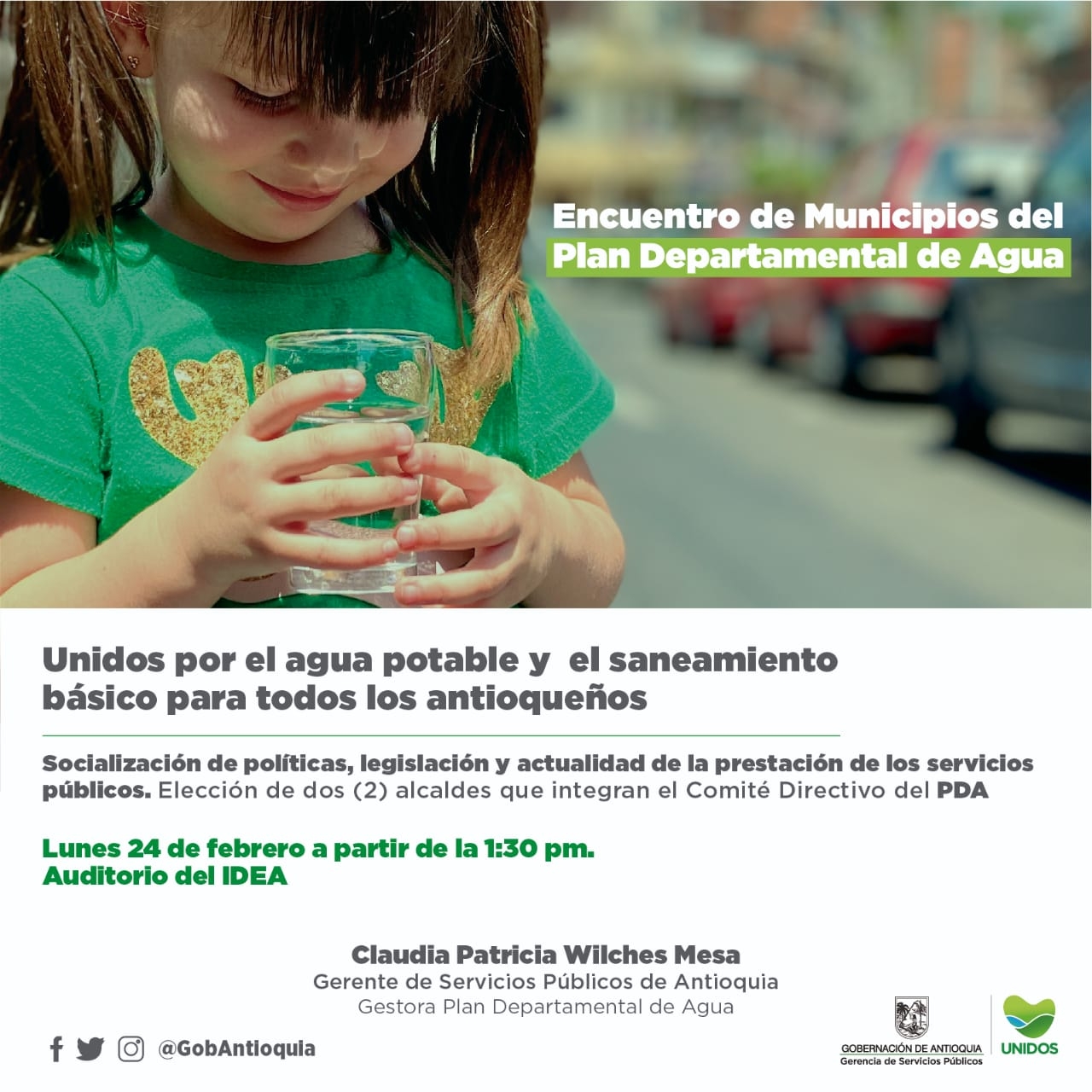 Invitación: Unidos por el agua potable y el saneamiento básico para todos los antioqueños