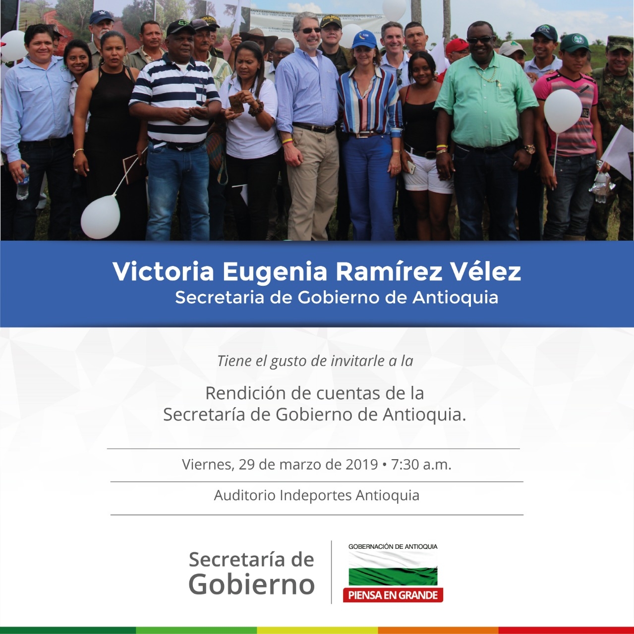 Rendición de cuentas de la Secretaría de Gobierno de Antioquia