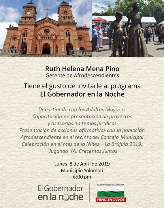 Al municipio de Yolombó llegará El Gobernador en la Noche
