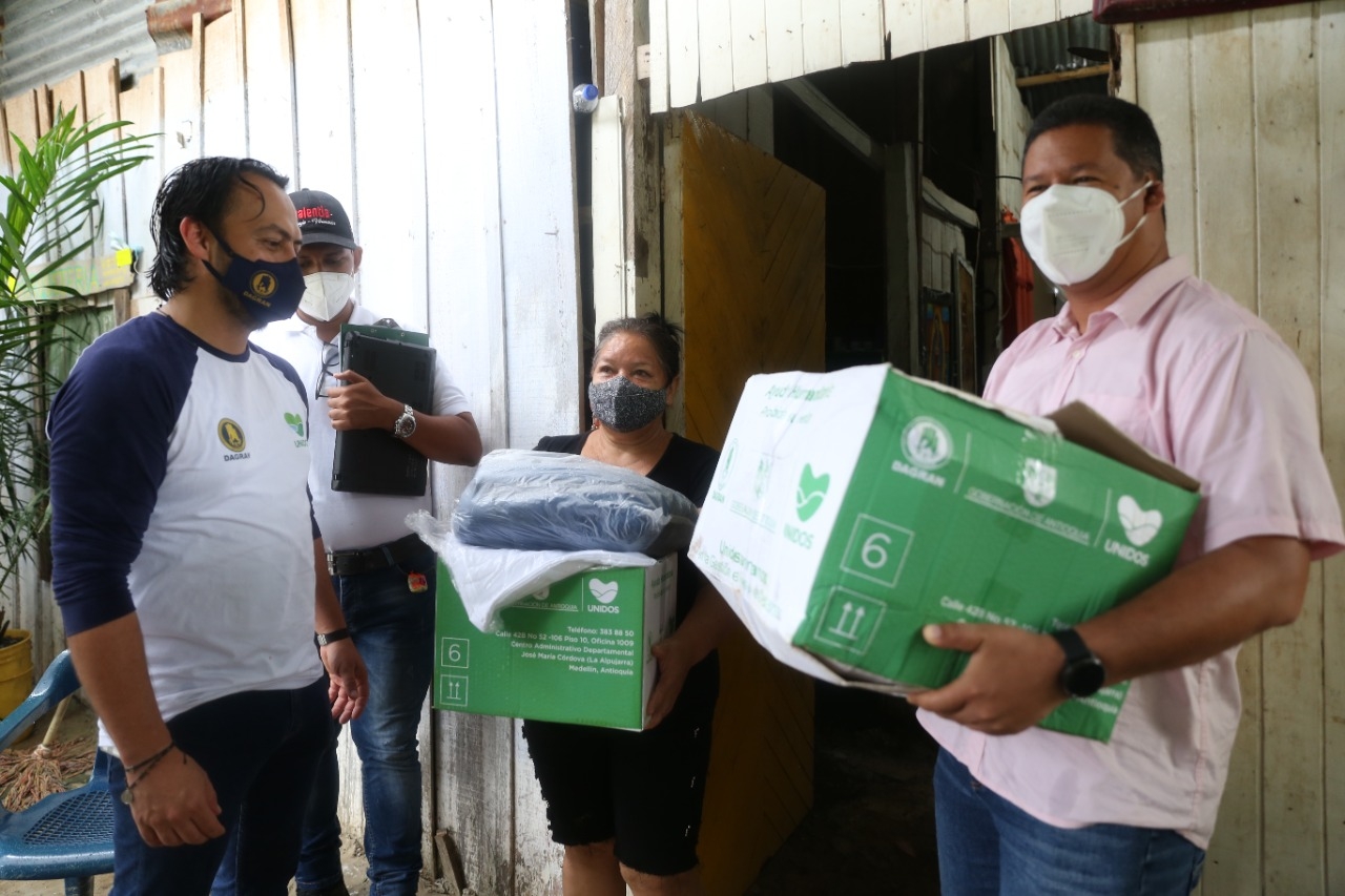 Dagran presente en Tarazá y Puerto Berrio para apoyar en la atención de  emergencias registradas por las lluvias de los últimos días