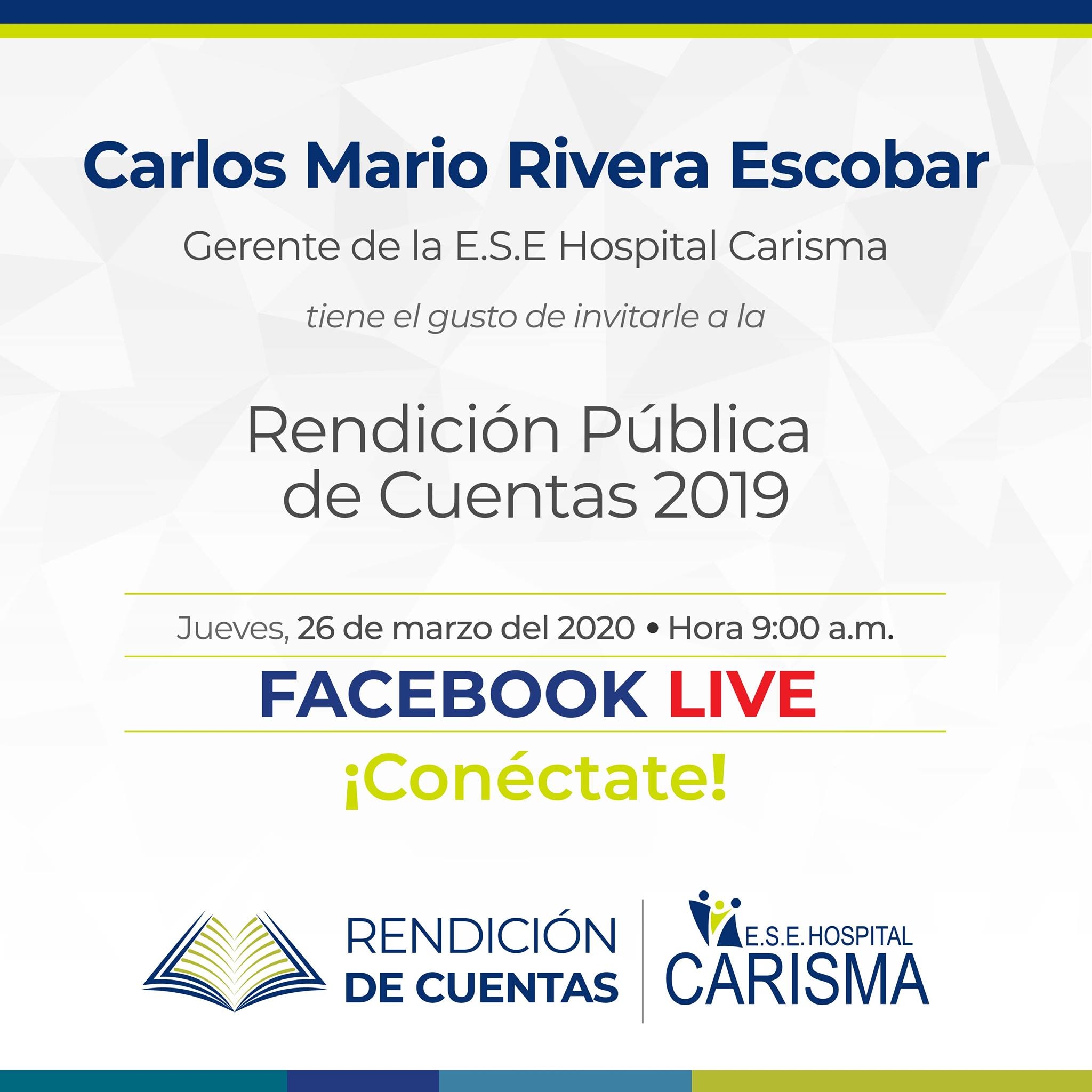 Rendición Pública de Cuentas ESE Hospital Carisma