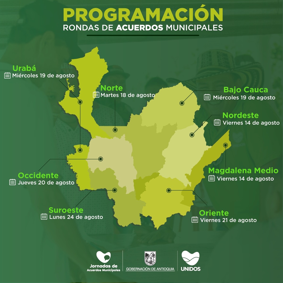 Se dio inicio a las Rondas de Acuerdos por subregiones para la negociación de los proyectos de las Jornadas de Acuerdos Municipales