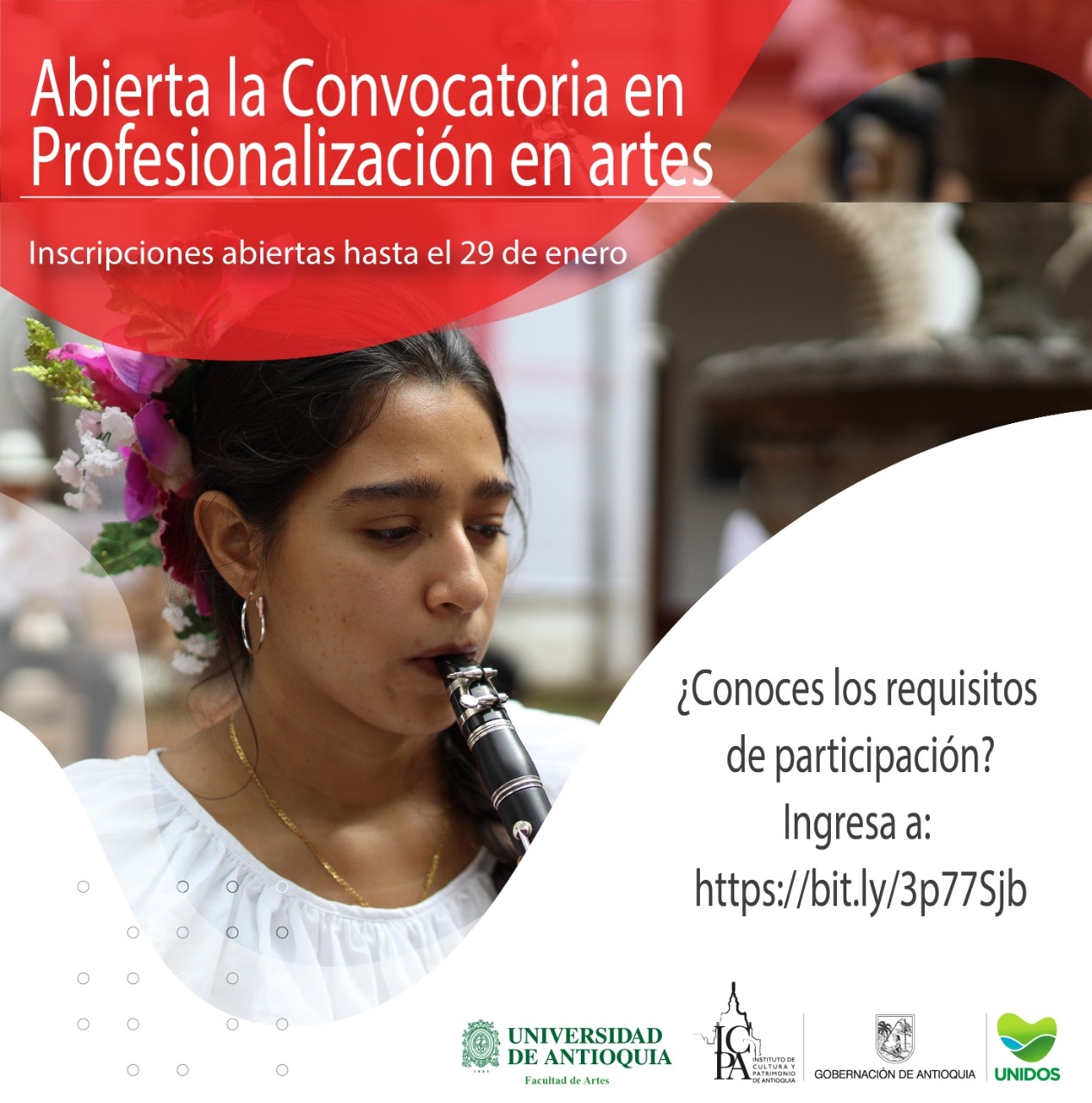 La Gobernación de Antioquia a través del Instituto de Cultura y Patrimonio de Antioquia, inicia el proceso de profesionalización en Arte