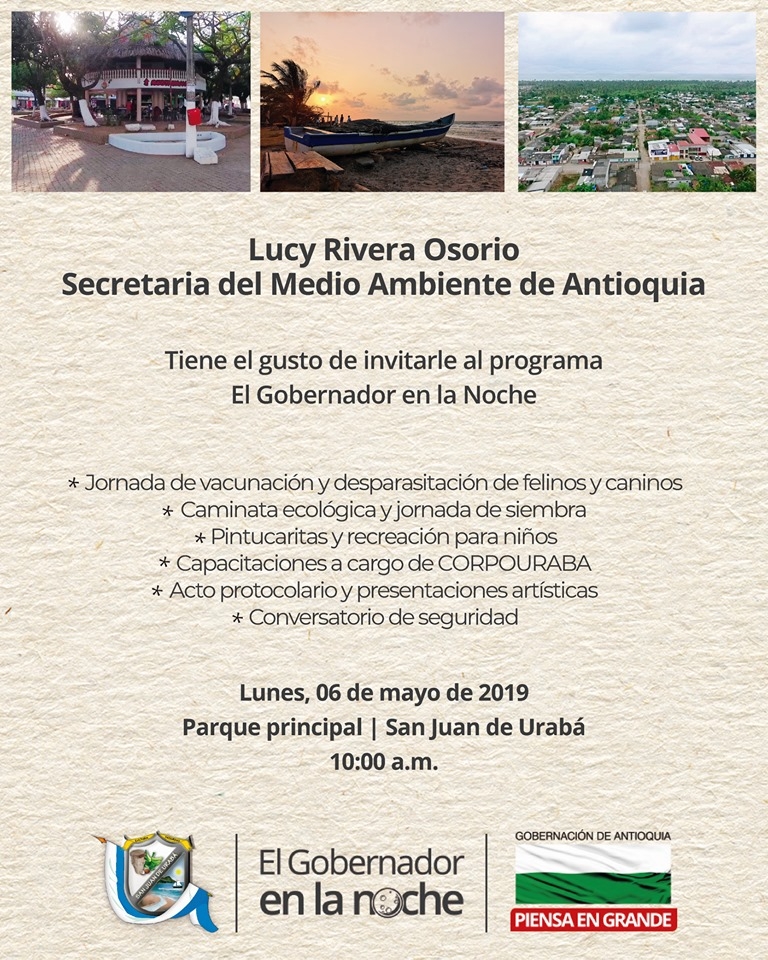 La Secretaría del Medio Ambiente llegará al municipio de San Juan de Urabá