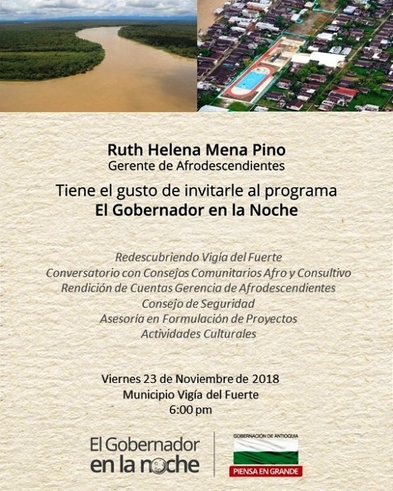 Gobernador en la Noche visita Vigía del Fuerte