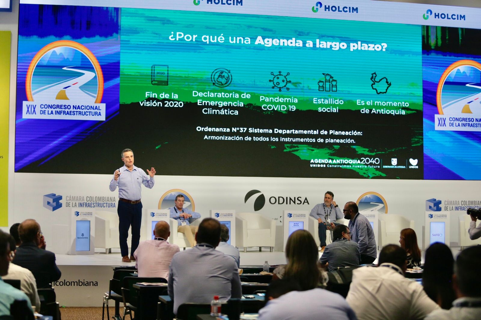 Ante el XIX Congreso Nacional de Infraestructura, el gobernador de Antioquia destacó las grandes obras que se adelantan para beneficio del país